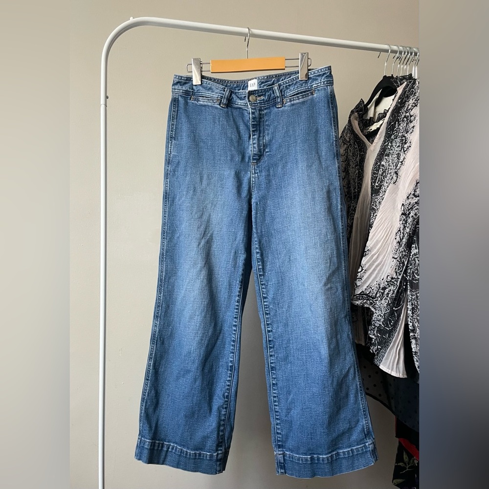 Gap wide leg high rise jeans